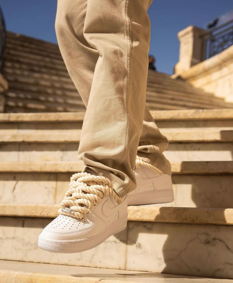 AF1 WHITE | BEIGE LACES